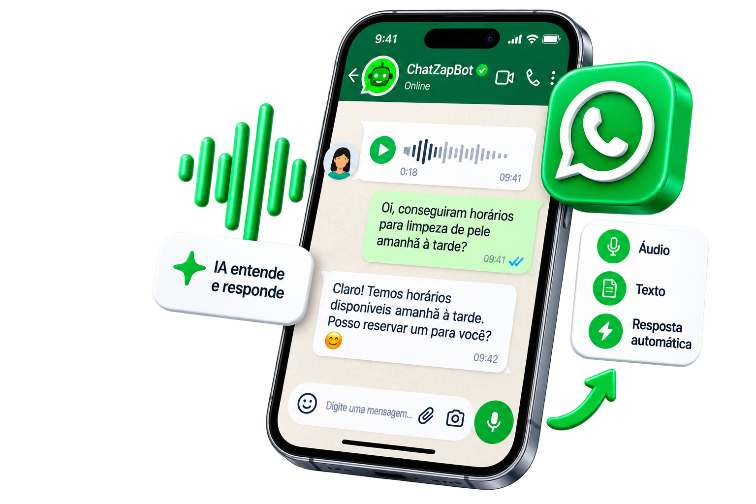 IA AUDIO CHATZAPBOT
